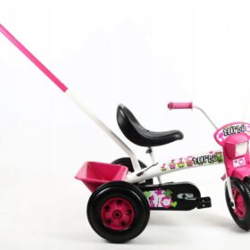 Rowerek trójkołowy 8" TURBO oryginalny POLSKI od PRODUCENTA biało różowy