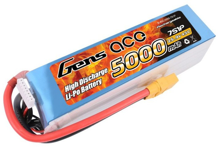 Akumulator Gens Ace 5000mAh 25.9V 45C 7S1P XT90 - obrazek 2