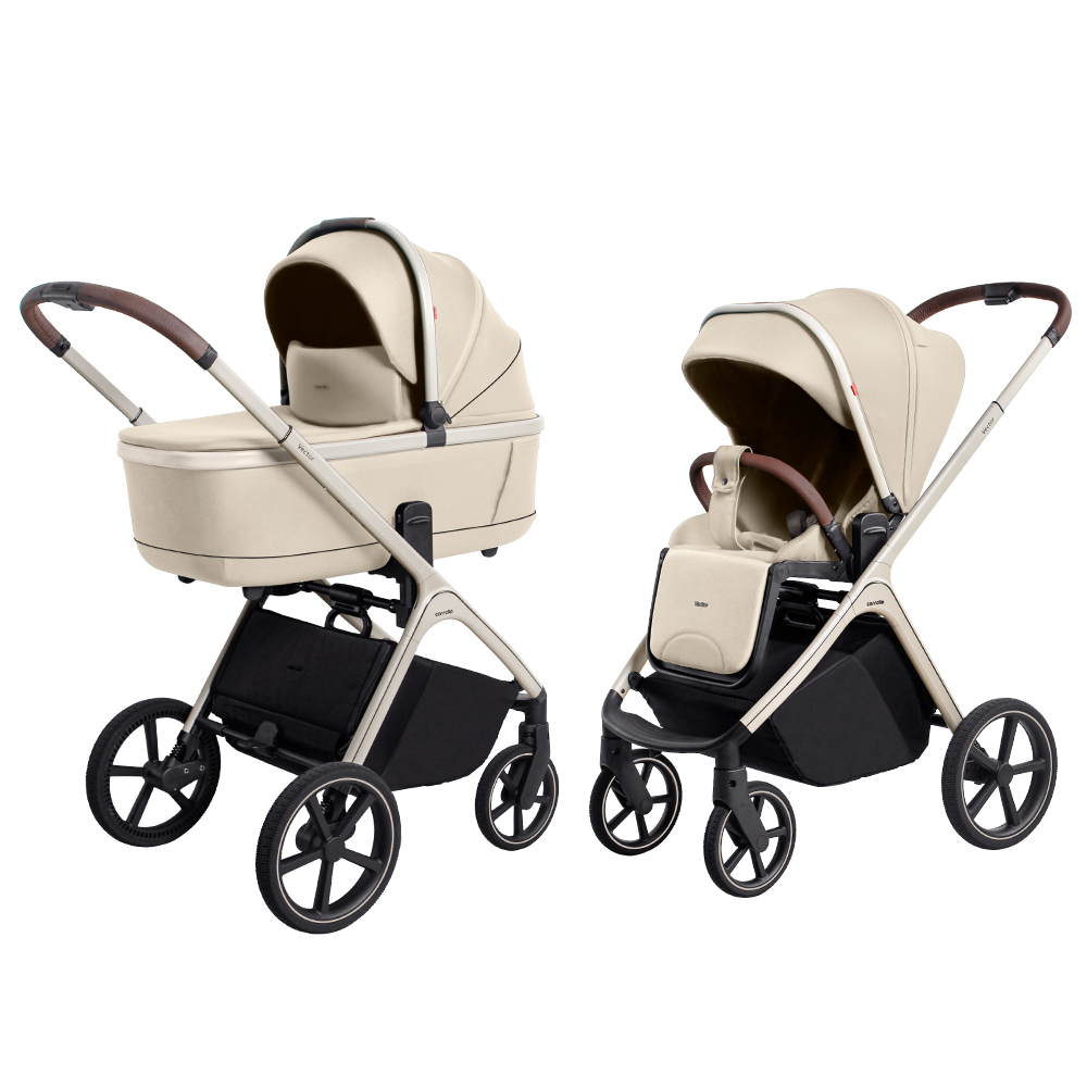 Wózek dziecięcy 3w1/4W1 CARRELLO Vector CRL-6550 Seashell Beige z fotel