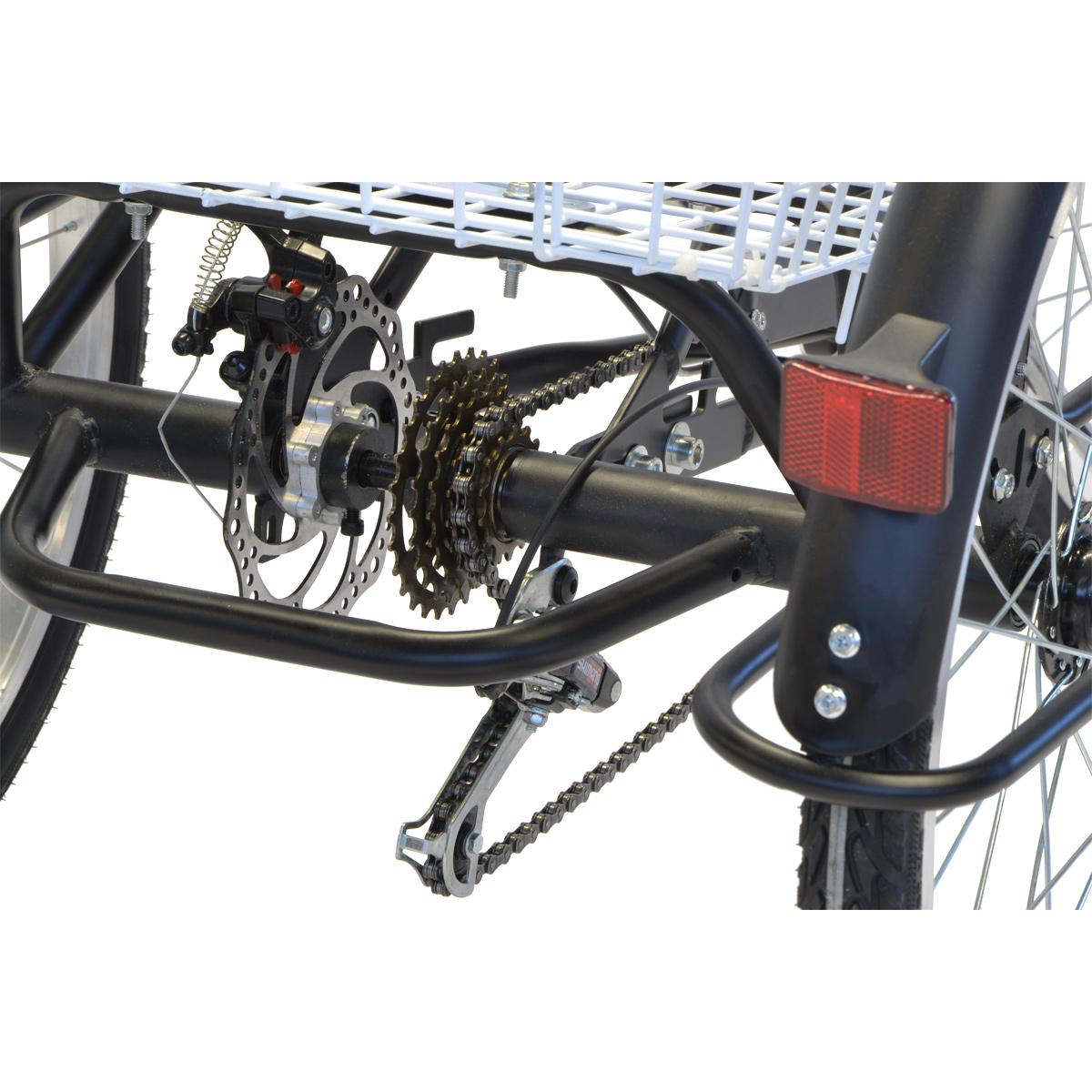 ROWER 3-KOŁOWY 24 CZARNY SHIMANO 6-biegowy - obrazek 7