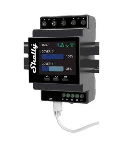 Podwójny sterownik na szynę DIN z pomiarem mocy Shelly Pro Dual Cover PM WIFI