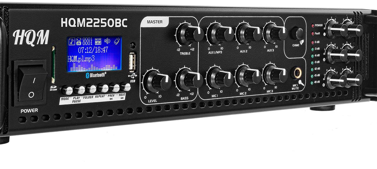 HQM2250BC Wzmacniacz 250W z Radiem FM, MP3, Bluetooth, USB, SD - obrazek 7