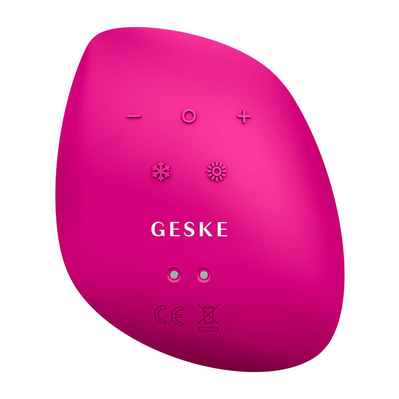 Soniczny masażer do twarzy Cool & Warm 9w1 Geske z Aplikacją (magenta) - obrazek 3