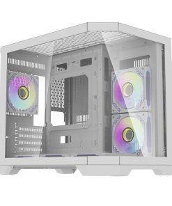 Obudowa komputerowa Darflash FT418 + 6 wentylatory aRGB (biały)