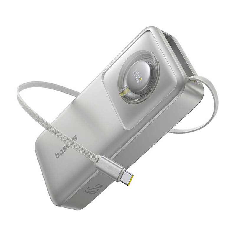 Powerbank Baseus OS Free2Pull 20000mAh 65W + kabel (szary) - obrazek 3
