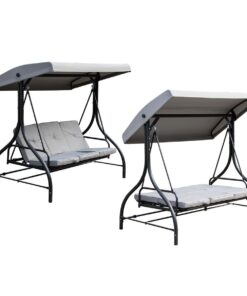 HUŚTAWKA OGRODOWO - BALKONOWA NINA 3-OSOBOWA SZARA