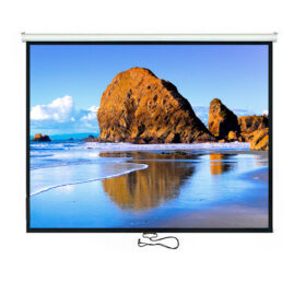 Ekran projekcyjny Maclean, auto-lock, biały matowy, ściana lub sufit, 100", 4:3, 200x150, MC-594